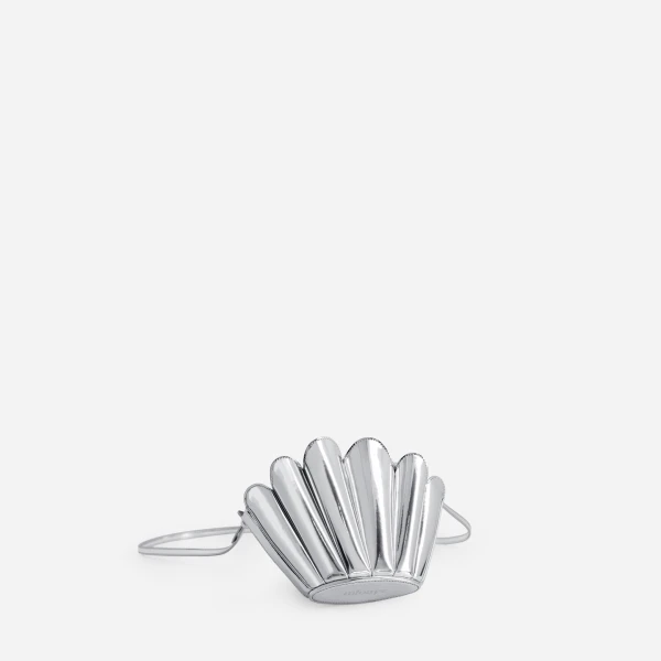 Mlouye Micro Seashell - Mirror Bag a Architectural Leather Handbag in Silver at  Luxury Handbags Luxury