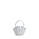 Mlouye Micro Seashell - Mirror Bag a Architectural Leather Handbag in Silver at  Luxury Handbags Luxury