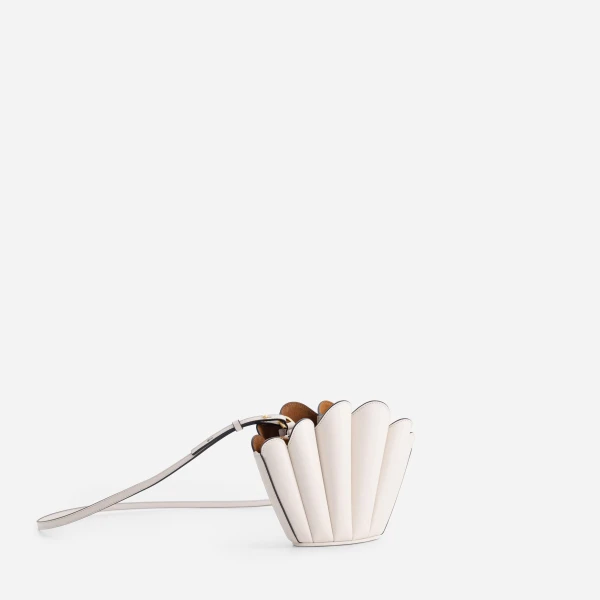 Mlouye Micro Seashell - Off White Bag a Architectural Leather Handbag in Ivory at  Luxury Handbags Luxury
