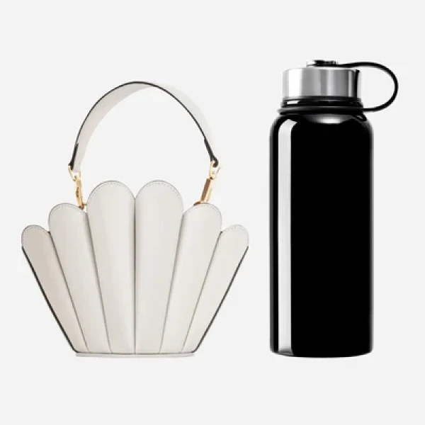 Mlouye Micro Seashell - Off White Bag a Architectural Leather Handbag in Ivory at  Luxury Handbags Luxury