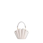 Mlouye Micro Seashell - Off White Bag a Architectural Leather Handbag in Ivory at  Luxury Handbags Luxury
