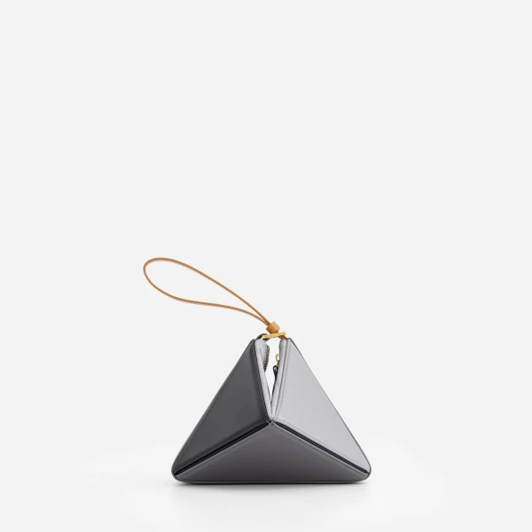 Mlouye Mini Flex Bag - Black & Gray Bag a Architectural Leather Handbag in Black at  Luxury Handbags Luxury