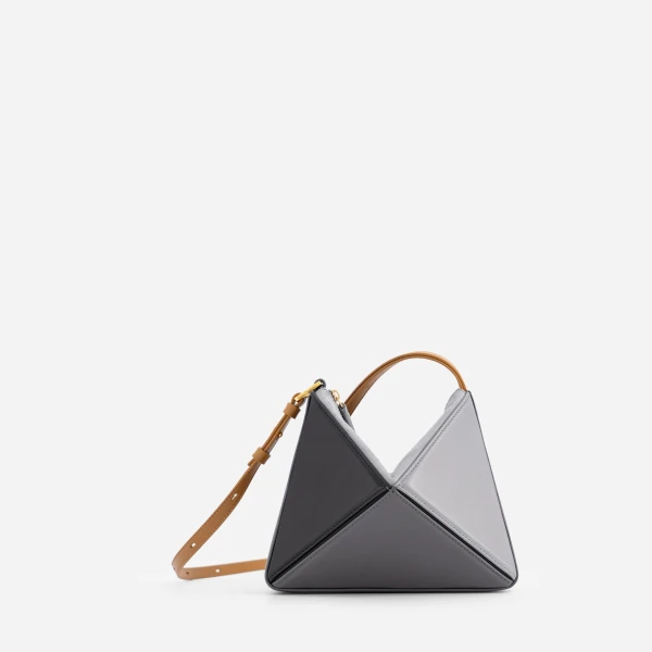 Mlouye Mini Flex Bag - Black & Gray Bag a Architectural Leather Handbag in Black at  Luxury Handbags Luxury