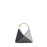 Mlouye Mini Flex Bag - Black & Gray Bag a Architectural Leather Handbag in Black at  Luxury Handbags Luxury