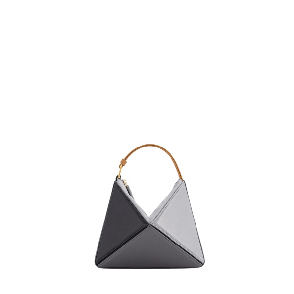 Mlouye Mini Flex Bag - Black & Gray Bag a Architectural Leather Handbag in Black at  Luxury Handbags Luxury