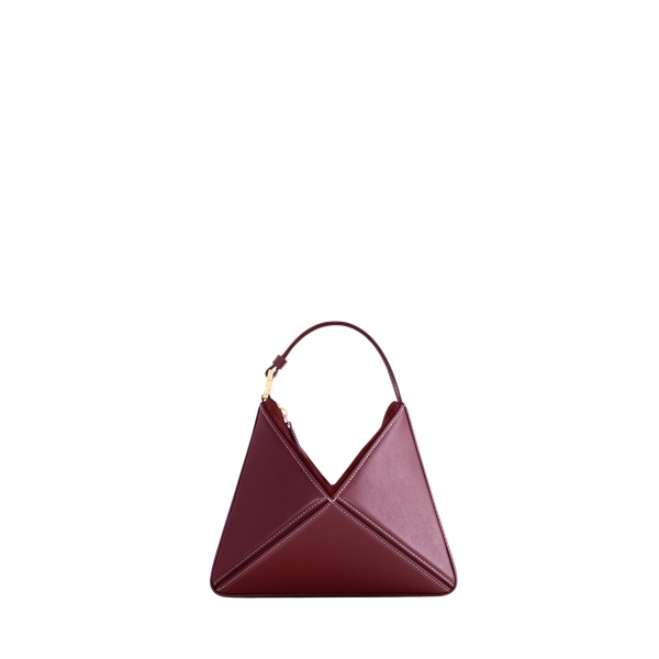 Mlouye Mini Flex Bag - Bordeaux Bag a Architectural Leather Handbag in Red at  Luxury Handbags Luxury