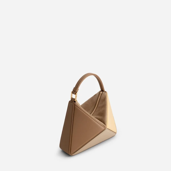 Mlouye Mini Flex Bag - Buttermilk Bag a Architectural Leather Handbag in Brown at  Luxury Handbags Luxury