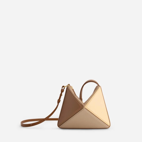 Mlouye Mini Flex Bag - Buttermilk Bag a Architectural Leather Handbag in Brown at  Luxury Handbags Luxury