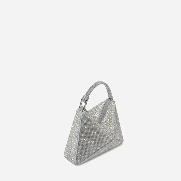 Mlouye Mini Flex Bag - Crystal Bag a Architectural Leather Handbag in Silver at  Luxury Handbags Luxury