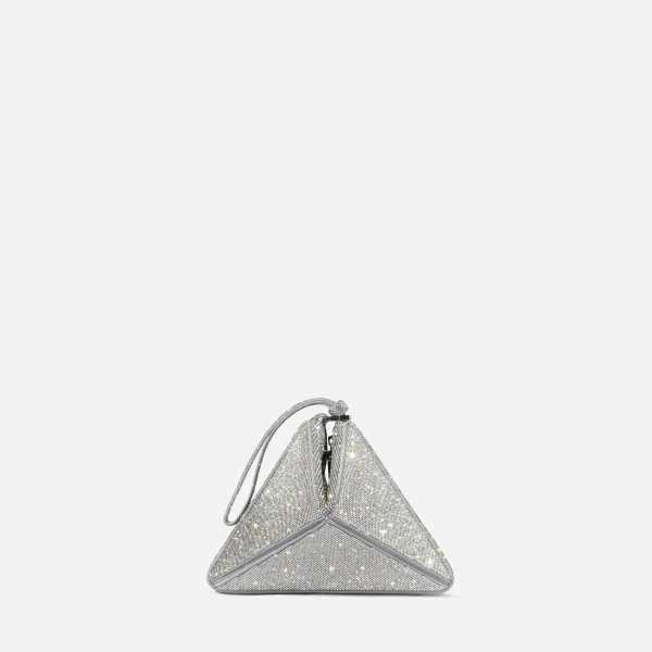 Mlouye Mini Flex Bag - Crystal Bag a Architectural Leather Handbag in Silver at  Luxury Handbags Luxury