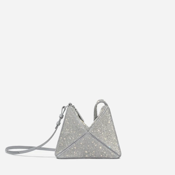 Mlouye Mini Flex Bag - Crystal Bag a Architectural Leather Handbag in Silver at  Luxury Handbags Luxury