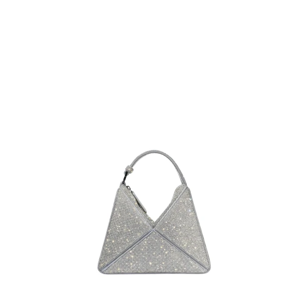 Mlouye Mini Flex Bag - Crystal Bag a Architectural Leather Handbag in Silver at  Luxury Handbags Luxury