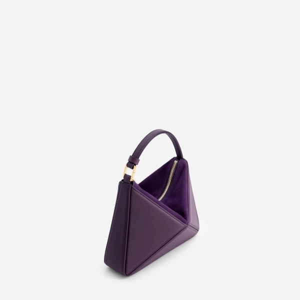 Mlouye Mini Flex Bag - Dark Grapes Bag a Architectural Leather Handbag in Brown at  Luxury Handbags Luxury