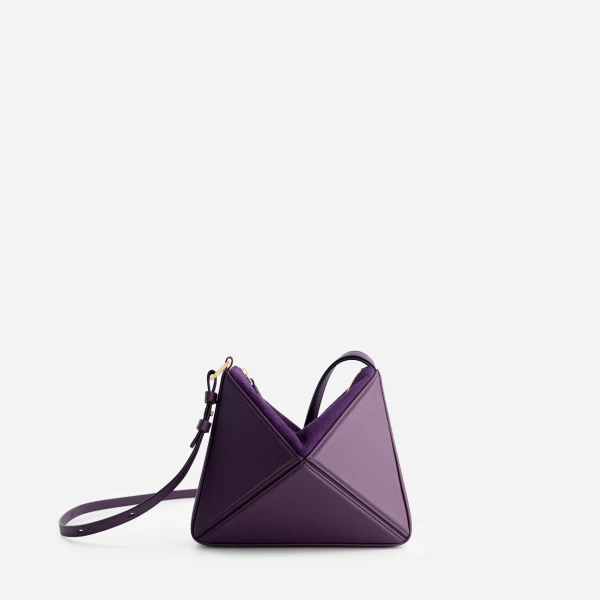 Mlouye Mini Flex Bag - Dark Grapes Bag a Architectural Leather Handbag in Brown at  Luxury Handbags Luxury