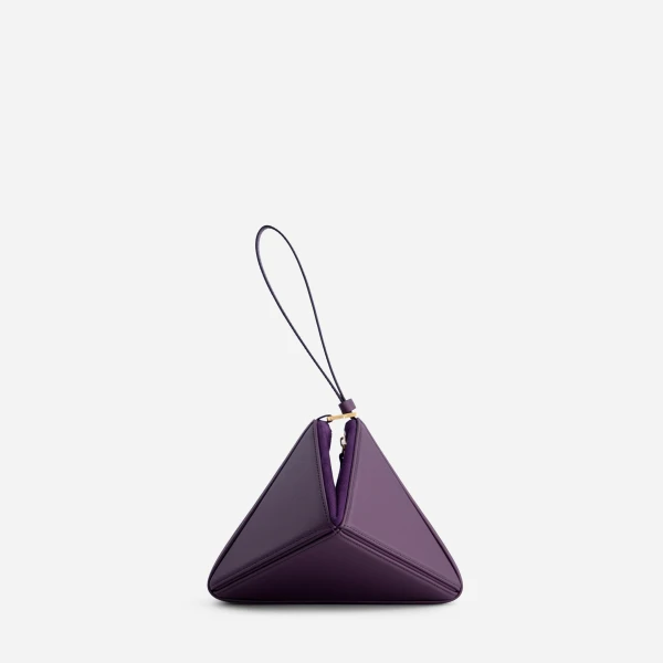 Mlouye Mini Flex Bag - Dark Grapes Bag a Architectural Leather Handbag in Brown at  Luxury Handbags Luxury
