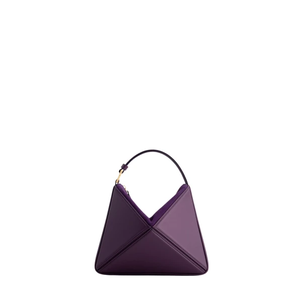 Mlouye Mini Flex Bag - Dark Grapes Bag a Architectural Leather Handbag in Brown at  Luxury Handbags Luxury
