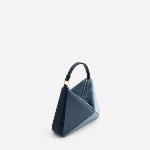 Mlouye Mini Flex Bag - Denim Bag a Architectural Leather Handbag in Blue at  Luxury Handbags Luxury