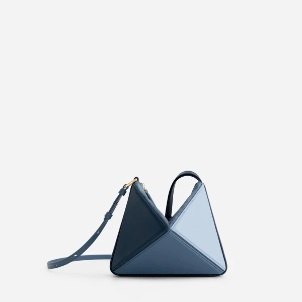 Mlouye Mini Flex Bag - Denim Bag a Architectural Leather Handbag in Blue at  Luxury Handbags Luxury