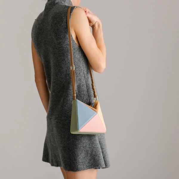 Mlouye Mini Flex Bag - Buttermilk Bag a Architectural Leather Handbag in Brown at  Luxury Handbags Luxury