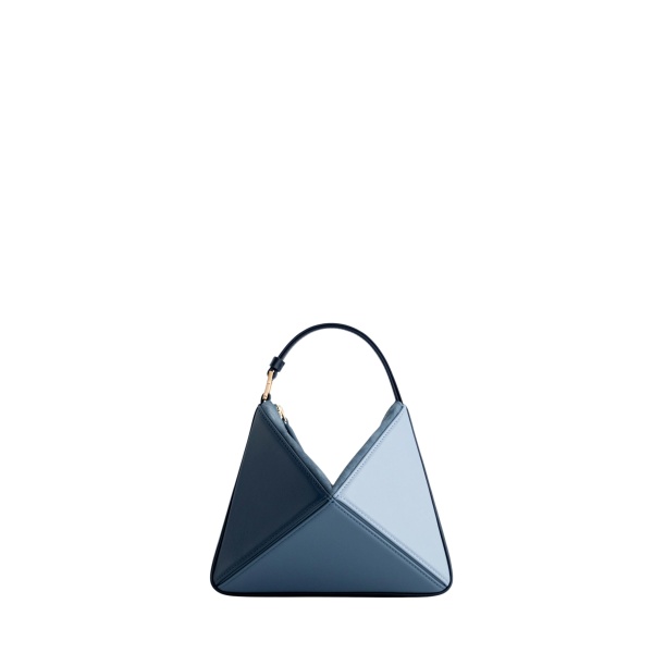 Mlouye Mini Flex Bag - Denim Bag a Architectural Leather Handbag in Blue at  Luxury Handbags Luxury