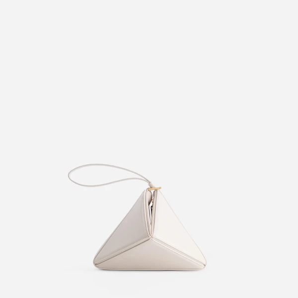 Mlouye Mini Flex Bag - Dove Bag a Architectural Leather Handbag in White at  Luxury Handbags Luxury