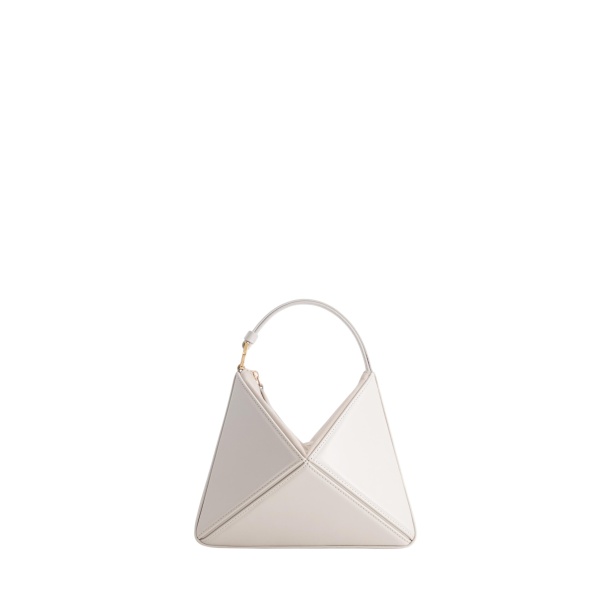 Mlouye Mini Flex Bag - Dove Bag a Architectural Leather Handbag in White at  Luxury Handbags Luxury