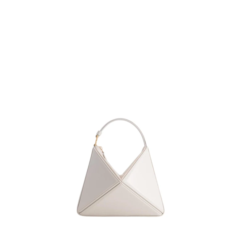 Mlouye Mini Flex Bag - Dove Bag a Architectural Leather Handbag in White at  Luxury Handbags Luxury