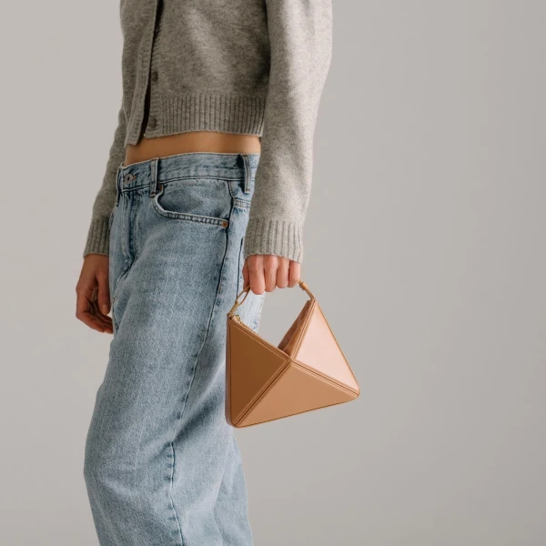Mlouye Mini Flex Bag - Milky Bag a Architectural Leather Handbag in Brown at  Luxury Handbags Luxury