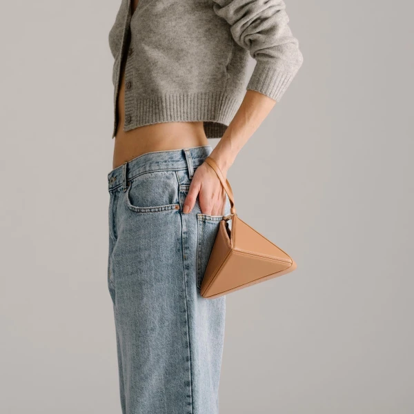 Mlouye Mini Flex Bag - Milky Bag a Architectural Leather Handbag in Brown at  Luxury Handbags Luxury