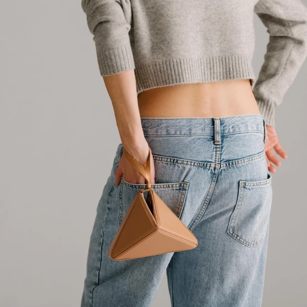 Mlouye Mini Flex Bag - Milky Bag a Architectural Leather Handbag in Brown at  Luxury Handbags Luxury