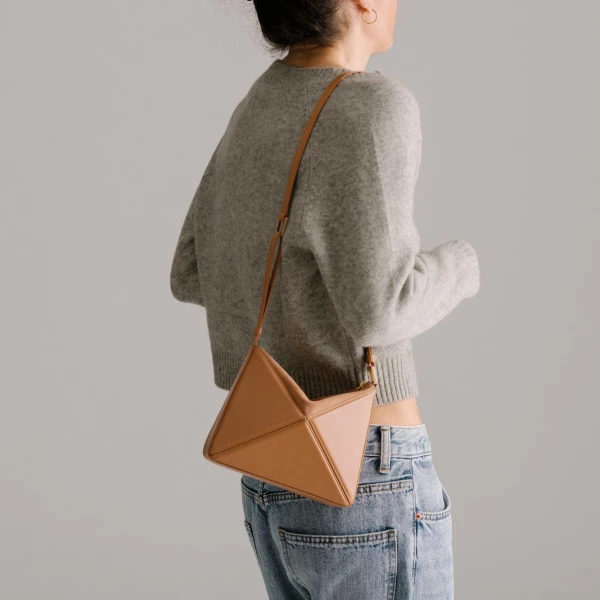 Mlouye Mini Flex Bag - Milky Bag a Architectural Leather Handbag in Brown at  Luxury Handbags Luxury