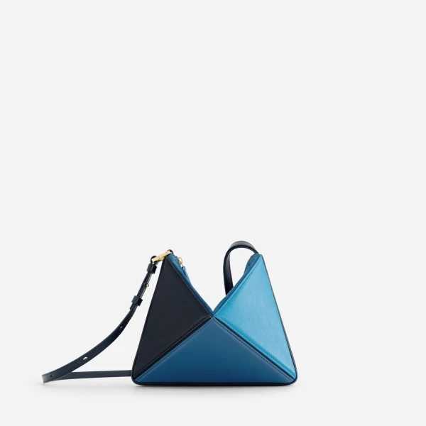 Mlouye Mini Flex Bag - Ocean Bag a Architectural Leather Handbag in Blue at  Luxury Handbags Luxury