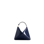 Mlouye Mini Flex Bag - Patent Navy Bag a Architectural Leather Handbag in Blue at  Luxury Handbags Luxury
