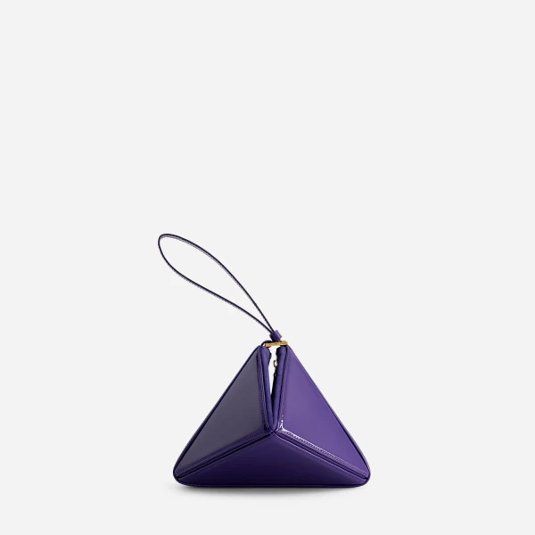 Mlouye Mini Flex Bag - Patent Purple Bag a Architectural Leather Handbag in Purple at  Luxury Handbags Luxury