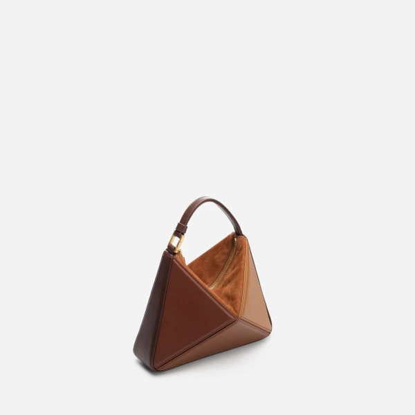 Mlouye Mini Flex Bag - Praline Bag a Architectural Leather Handbag in Brown at  Luxury Handbags Luxury