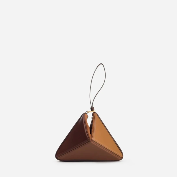 Mlouye Mini Flex Bag - Praline Bag a Architectural Leather Handbag in Brown at  Luxury Handbags Luxury