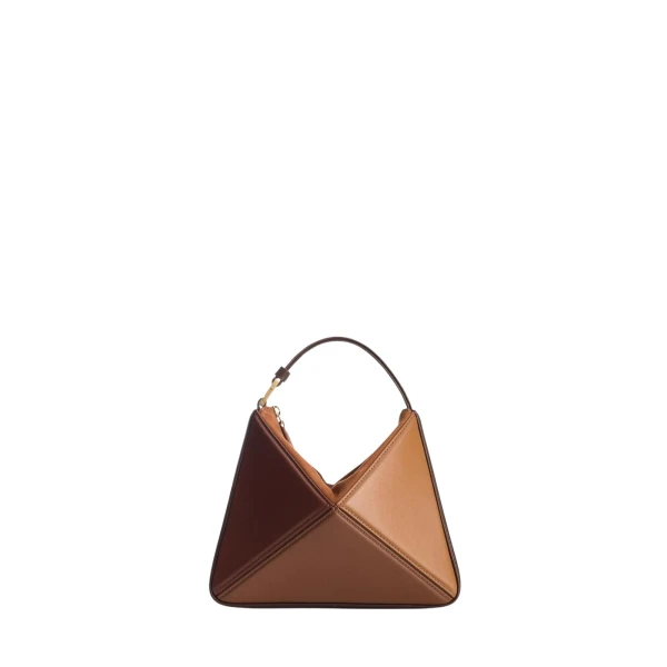 Mlouye Mini Flex Bag - Praline Bag a Architectural Leather Handbag in Brown at  Luxury Handbags Luxury