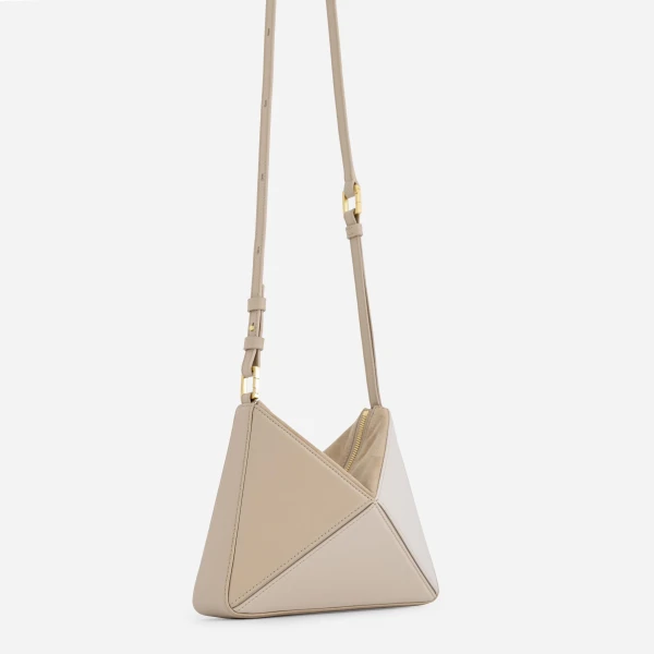 Mlouye Mini Flex Bag - Vanilla Bag a Architectural Leather Handbag in Beige at  Luxury Handbags Luxury