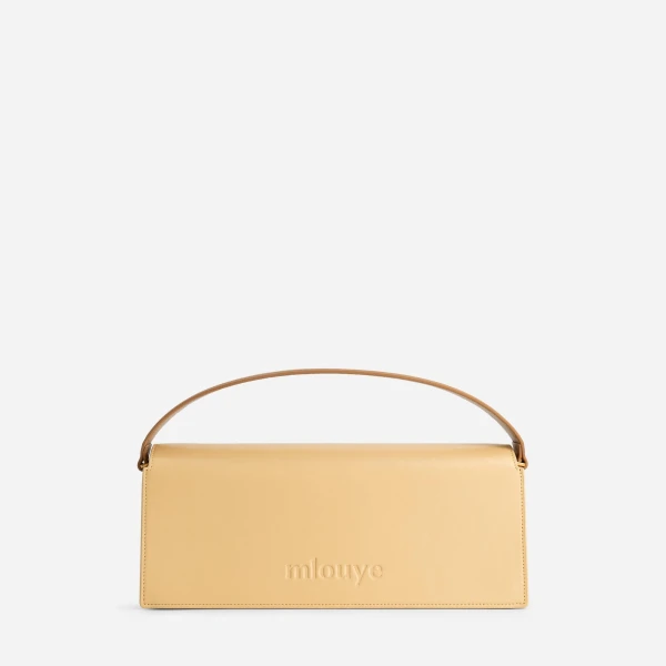 Mlouye Naomi Baguette - Buttermilk Bag a Architectural Leather Handbag in Brown at  Luxury Handbags Luxury