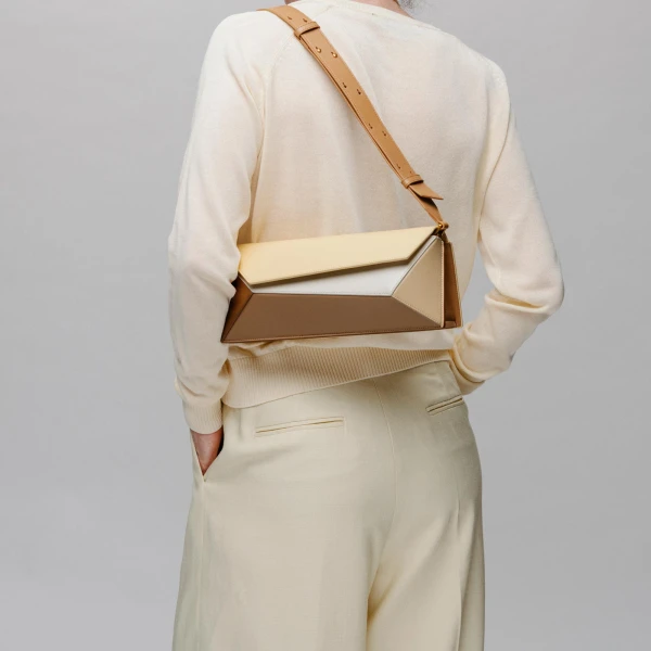 Mlouye Naomi Baguette - Rusty Bag a Architectural Leather Handbag in Brown at  Luxury Handbags Luxury
