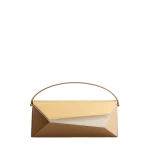 Mlouye Naomi Baguette - Buttermilk Bag a Architectural Leather Handbag in Brown at  Luxury Handbags Luxury