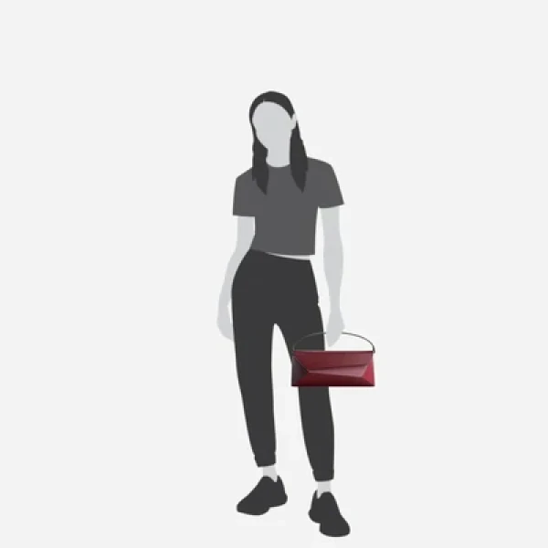 Mlouye Naomi Baguette - Cranberry Bag a Architectural Leather Handbag in Red at  Luxury Handbags Luxury