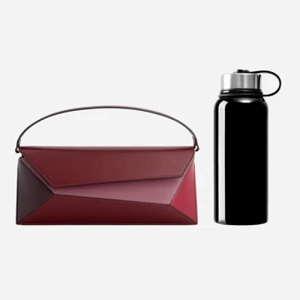 Mlouye Naomi Baguette - Cranberry Bag a Architectural Leather Handbag in Red at  Luxury Handbags Luxury