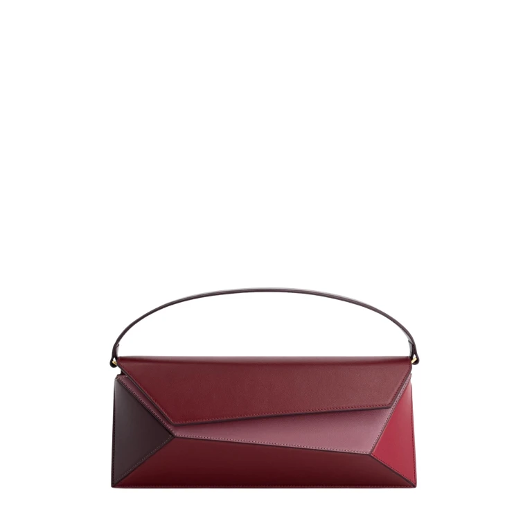 Mlouye Naomi Baguette - Cranberry Bag a Architectural Leather Handbag in Red at  Luxury Handbags Luxury