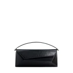 Mlouye Naomi Baguette - Crinkled Black Bag a Architectural Leather Handbag in Black at  Luxury Handbags Luxury