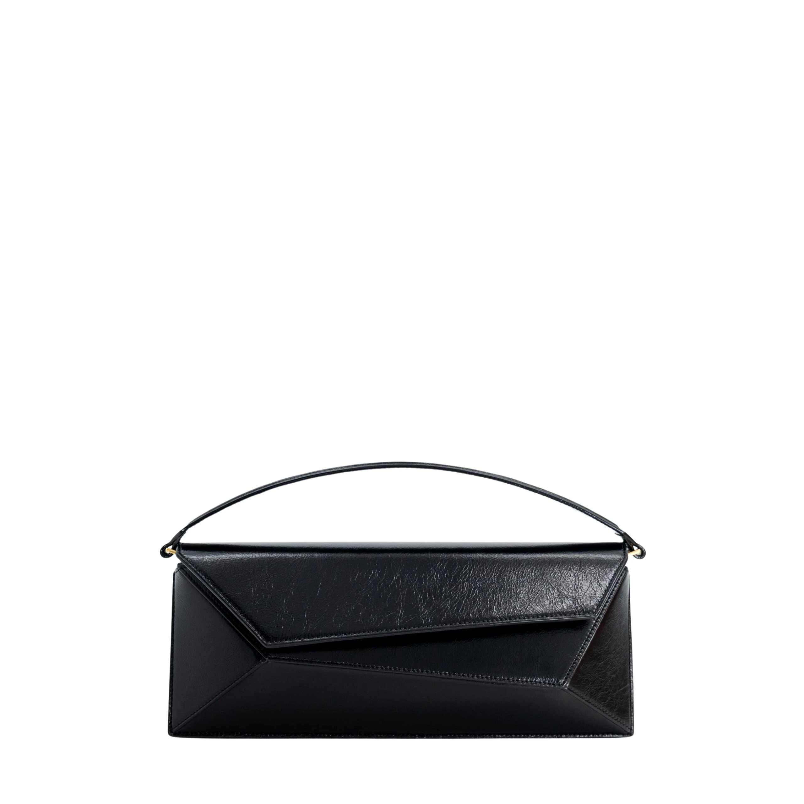 mlouye-Naomi-Baguette-Crinkled-Black-Bags-scaled41920_nobg Mlouye Naomi Baguette - Crinkled Black Bag a Architectural Leather Handbag in Black at Luxury Handbags Luxury