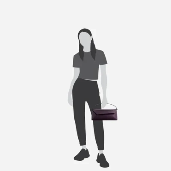 Mlouye Naomi Baguette - Dark Grapes Bag a Architectural Leather Handbag in Brown at  Luxury Handbags Luxury