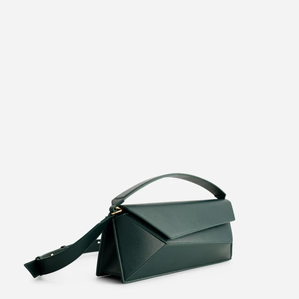 Mlouye Naomi Baguette - Duck Green Bag a Architectural Leather Handbag in Green at  Luxury Handbags Luxury
