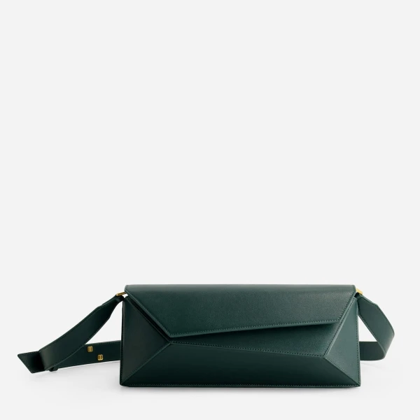 Mlouye Naomi Baguette - Duck Green Bag a Architectural Leather Handbag in Green at  Luxury Handbags Luxury
