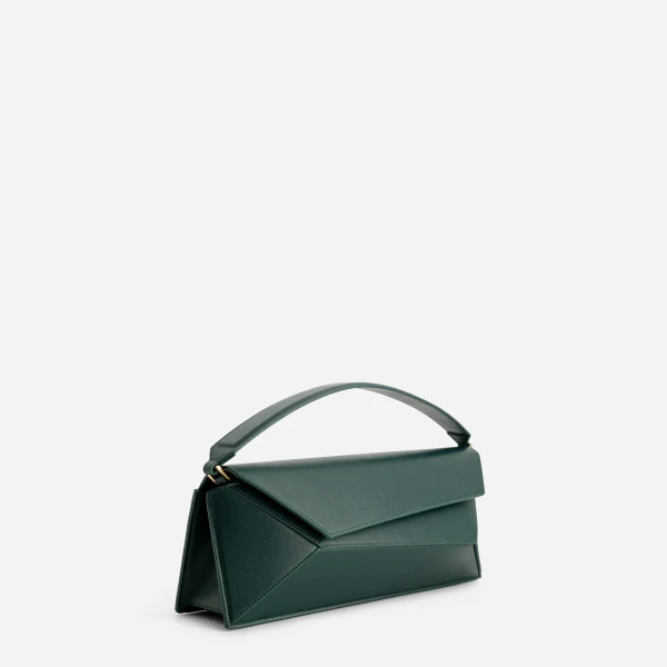 Mlouye Naomi Baguette - Duck Green Bag a Architectural Leather Handbag in Green at  Luxury Handbags Luxury